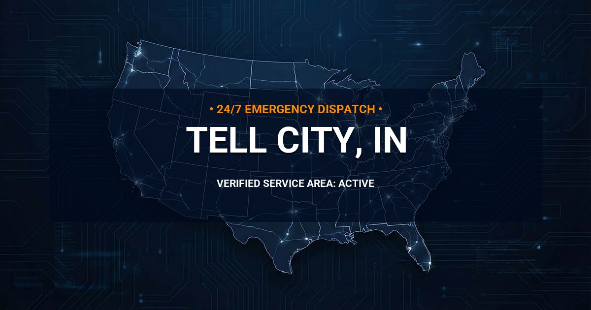 Emergency Plumbing Dispatch Map for Plumbing Services: Tell City, IN