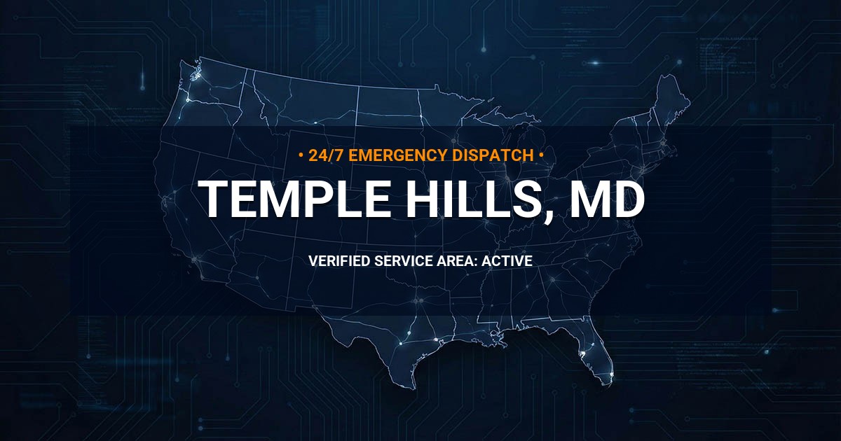 Emergency Plumbing Dispatch Map for Plumbing Services: Temple Hills, MD