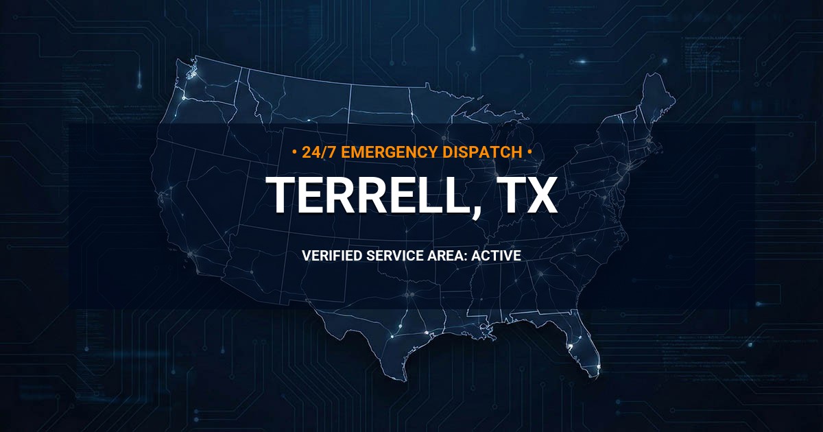 Emergency Plumbing Dispatch Map for Plumbing Services: Terrell, TX