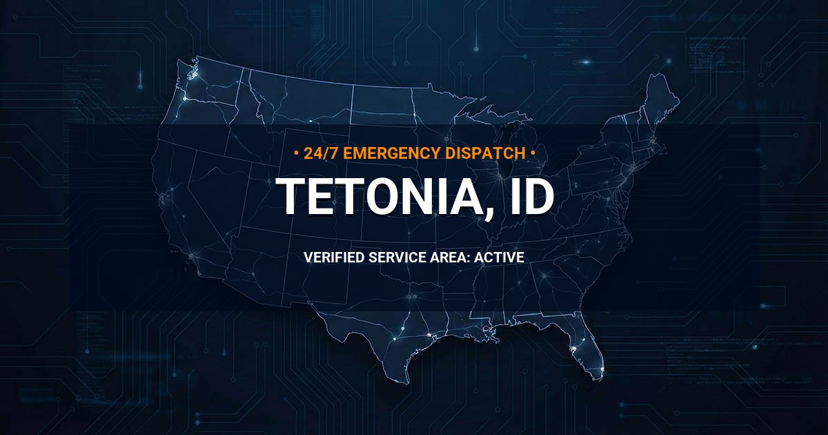 Emergency Plumbing Dispatch Map for Plumbing Services: Tetonia, ID