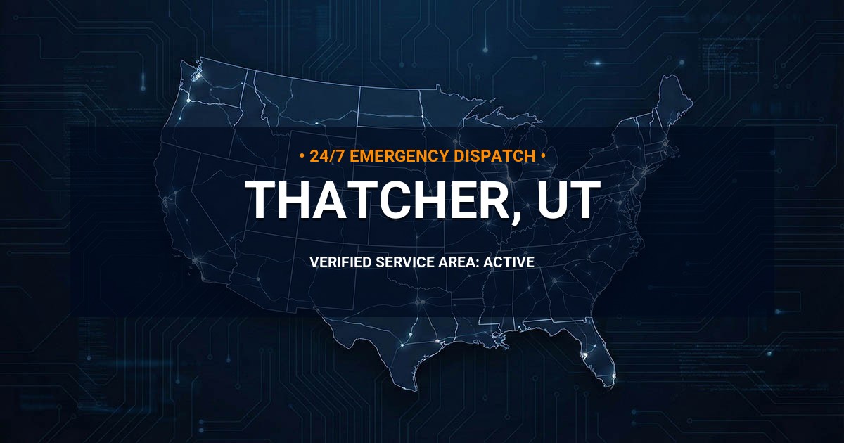 Emergency Plumbing Dispatch Map for Plumbing Services: Thatcher, UT