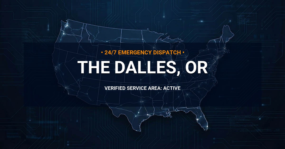 Emergency Plumbing Dispatch Map for Plumbing Services: The Dalles, OR