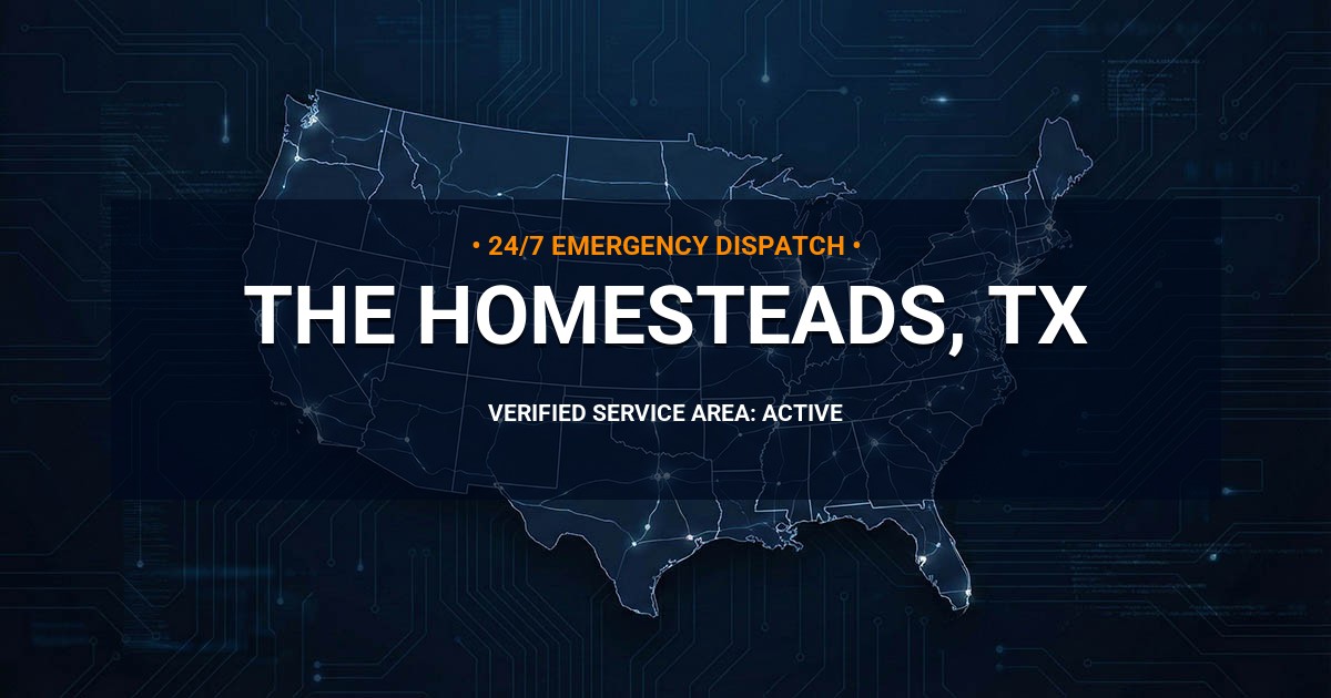 Emergency Plumbing Dispatch Map for Plumbing Services: The Homesteads, TX