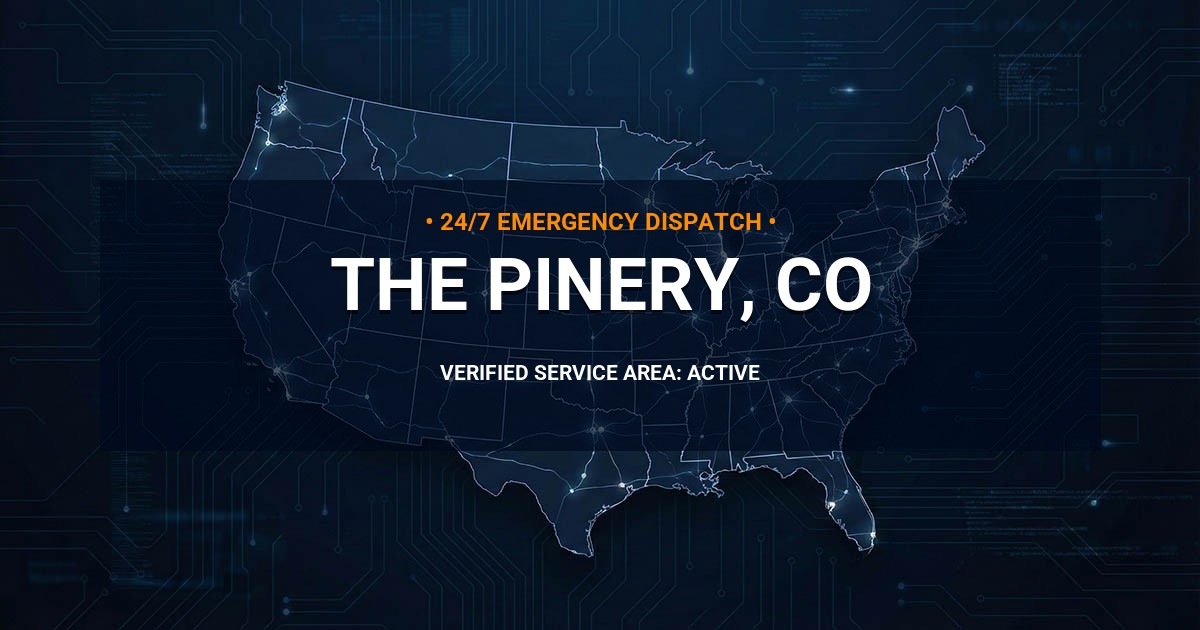 Emergency Plumbing Dispatch Map for Plumbing Services: The Pinery, CO