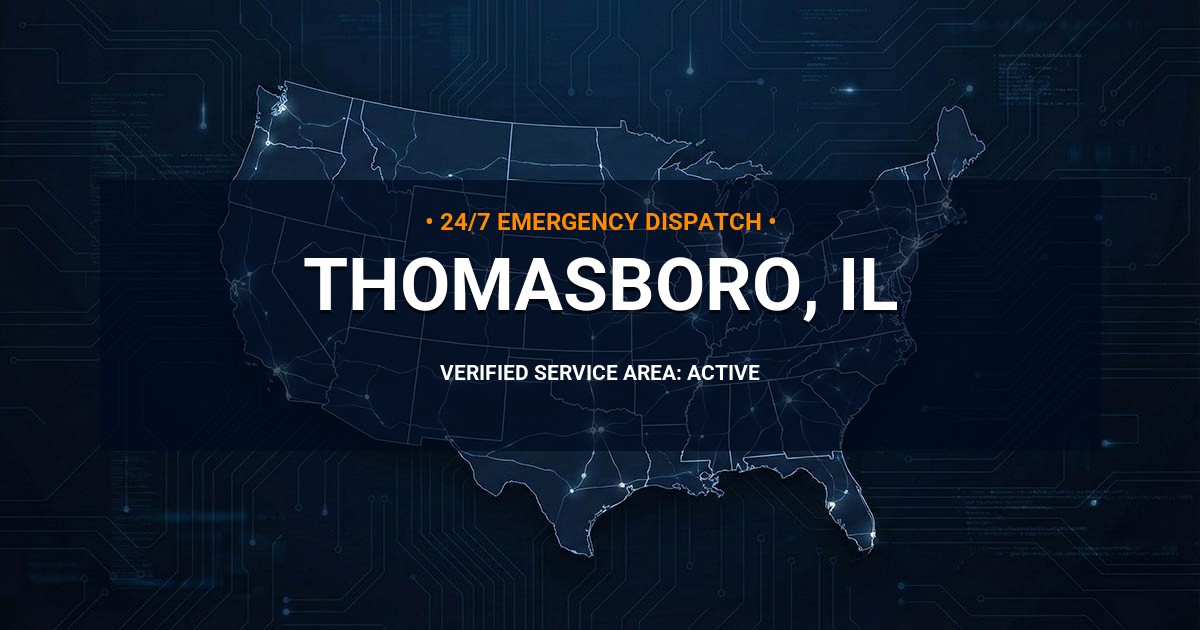 Emergency Plumbing Dispatch Map for Plumbing Services: Thomasboro, IL