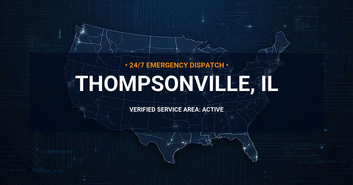 Emergency Plumbing Dispatch Map for Plumbing Services: Thompsonville, IL