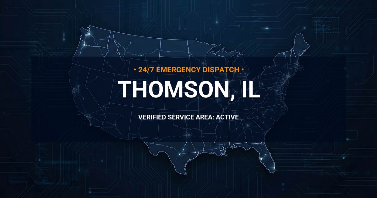 Emergency Plumbing Dispatch Map for Plumbing Services: Thomson, IL