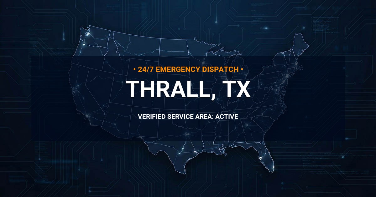 Emergency Plumbing Dispatch Map for Plumbing Services: Thrall, TX