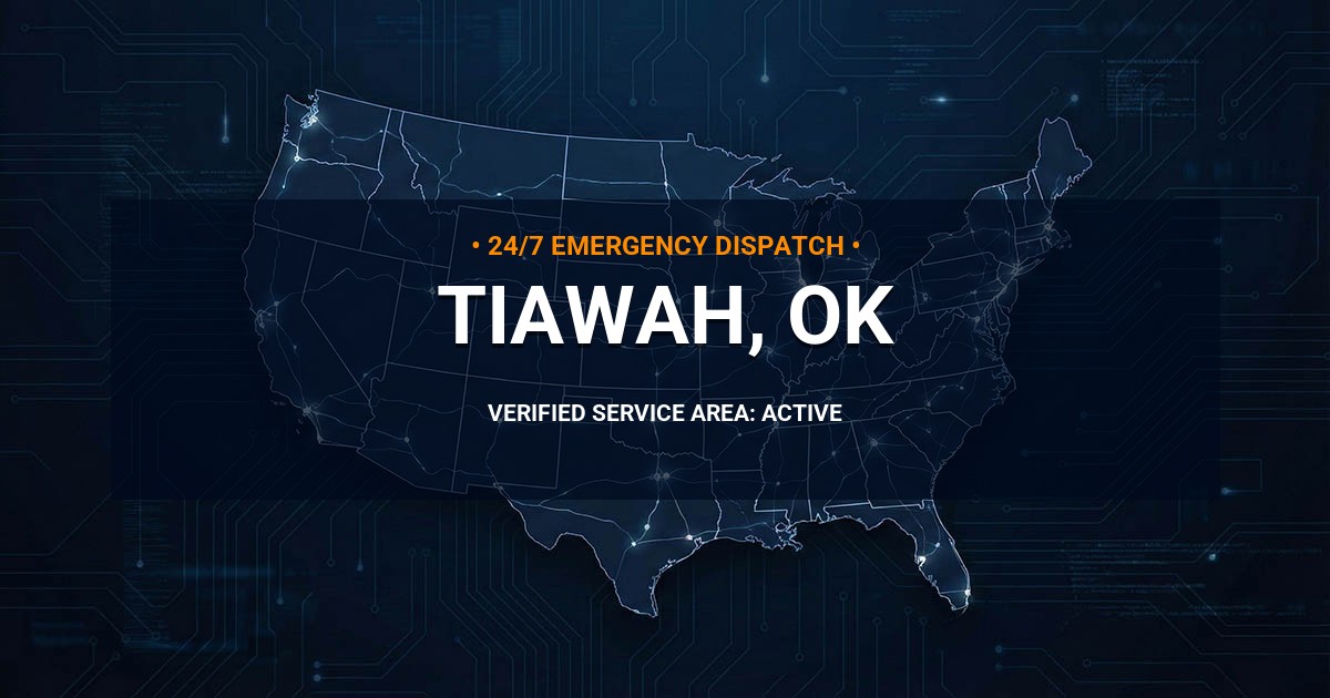 Emergency Plumbing Dispatch Map for Plumbing Services: Tiawah, OK