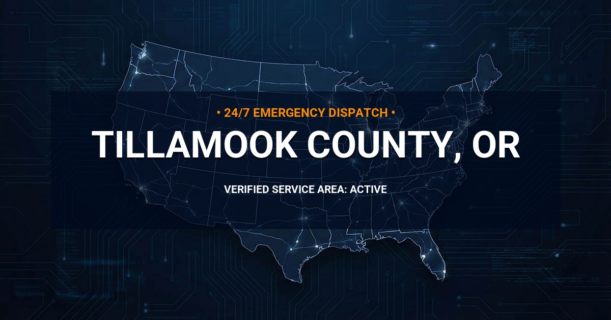 Emergency Plumbing Dispatch Map for Tillamook County Plumbing Logistics