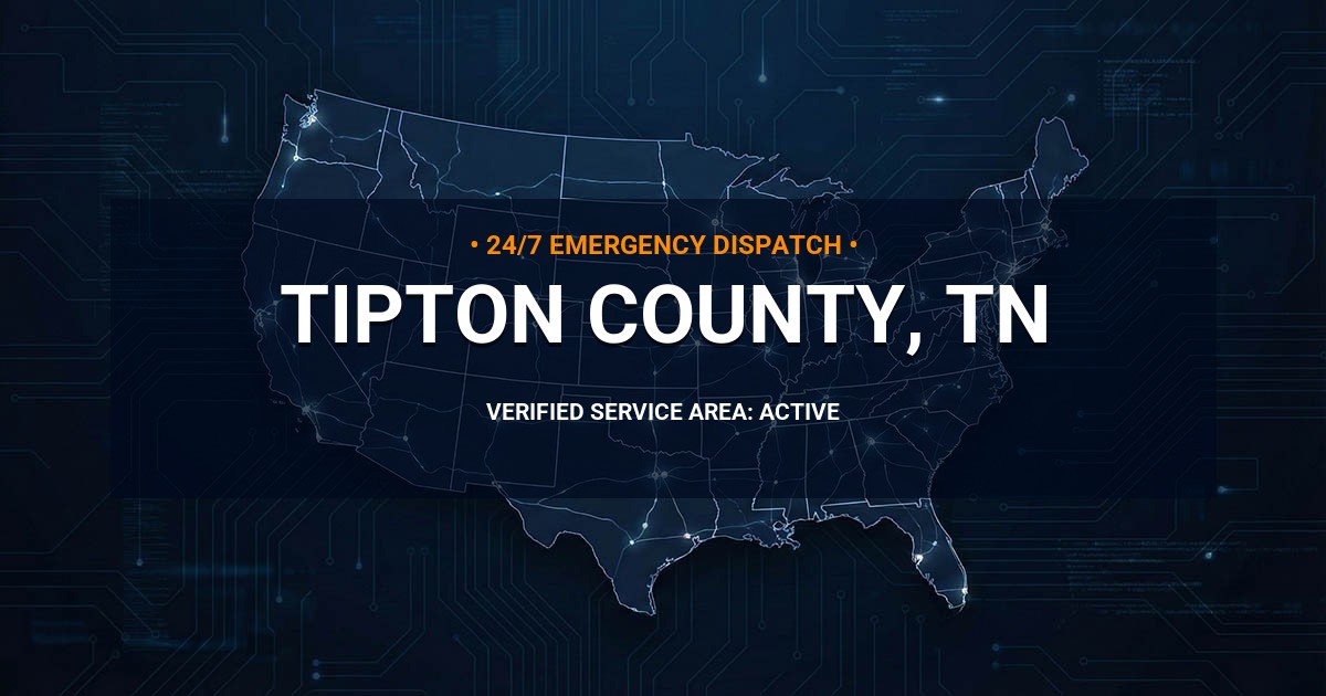 Emergency Plumbing Dispatch Map for Tipton County Plumbing Logistics