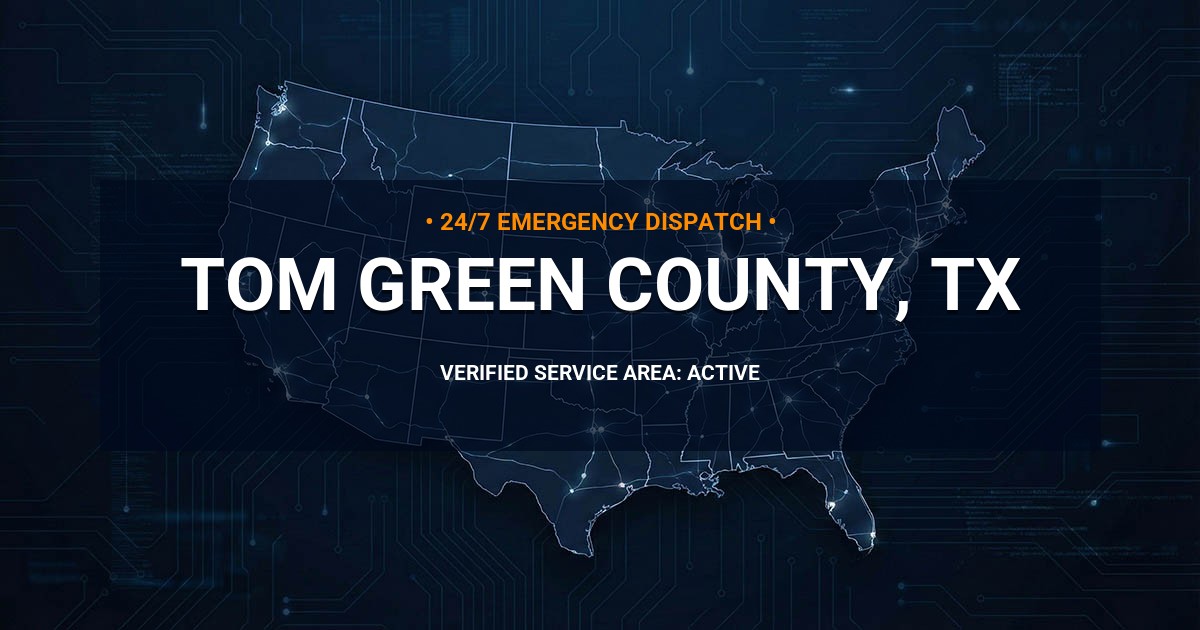 Emergency Plumbing Dispatch Map for Tom Green County Plumbing Logistics