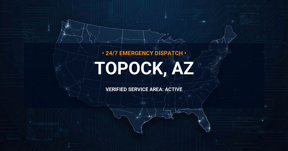 Emergency Plumbing Dispatch Map for Plumbing Services: Topock, AZ