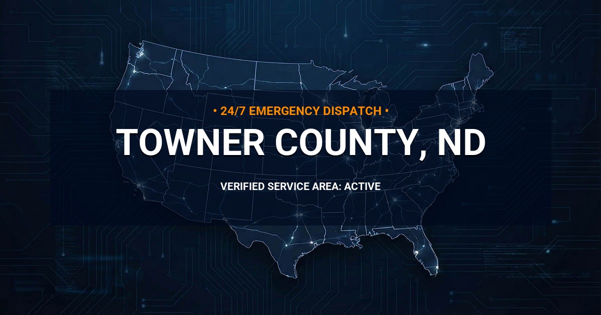 Emergency Plumbing Dispatch Map for Towner County Plumbing Logistics
