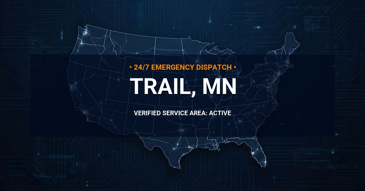 Emergency Plumbing Dispatch Map for Plumbing Services: Trail, MN