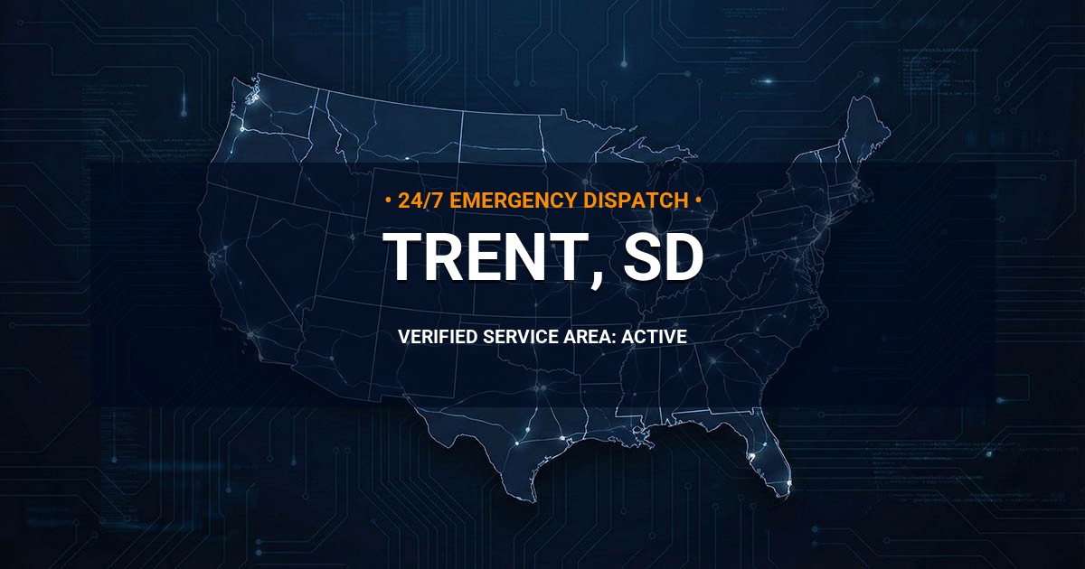 Emergency Plumbing Dispatch Map for Plumbing Services: Trent, SD