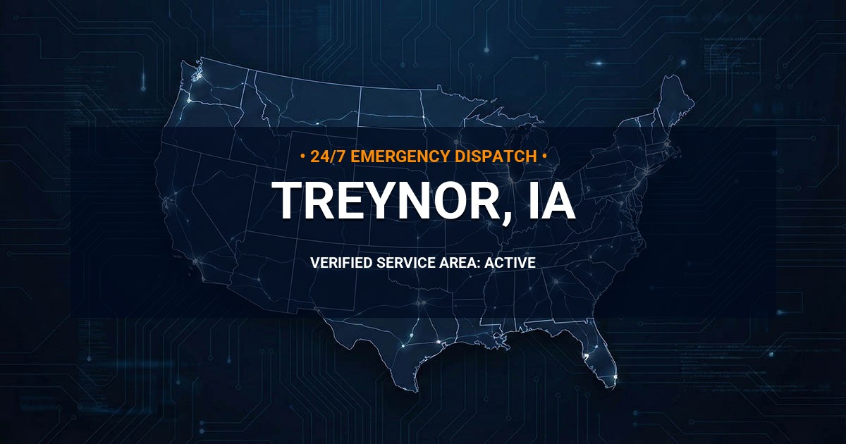 Emergency Plumbing Dispatch Map for Plumbing Services: Treynor, IA