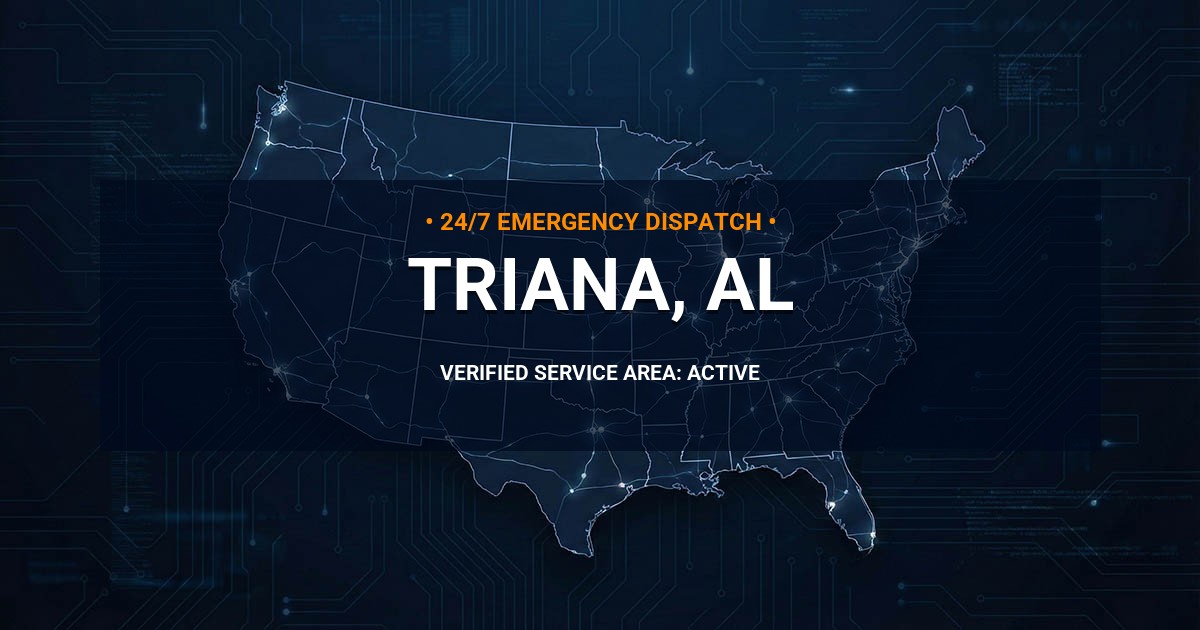 Emergency Plumbing Dispatch Map for Plumbing Services: Triana, AL