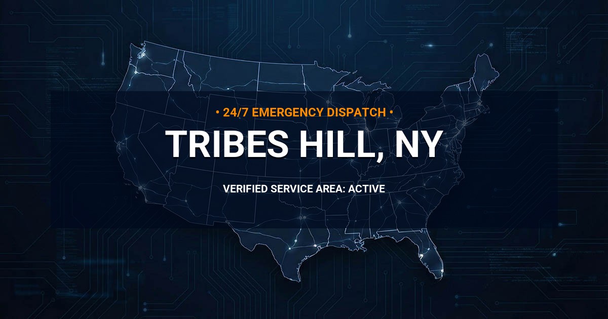 Emergency Plumbing Dispatch Map for Plumbing Services: Tribes Hill, NY