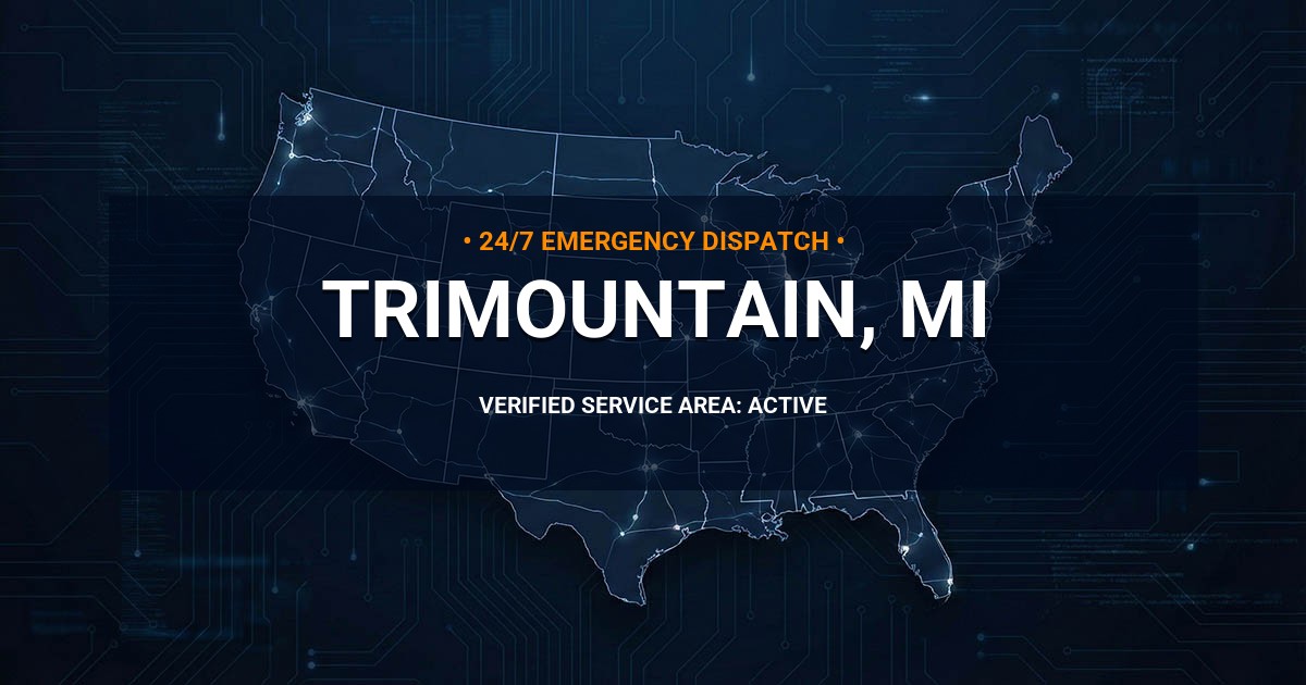 Emergency Plumbing Dispatch Map for Plumbing Services: Trimountain, MI