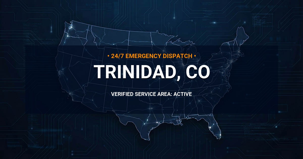 Emergency Plumbing Dispatch Map for Plumbing Services: Trinidad, CO