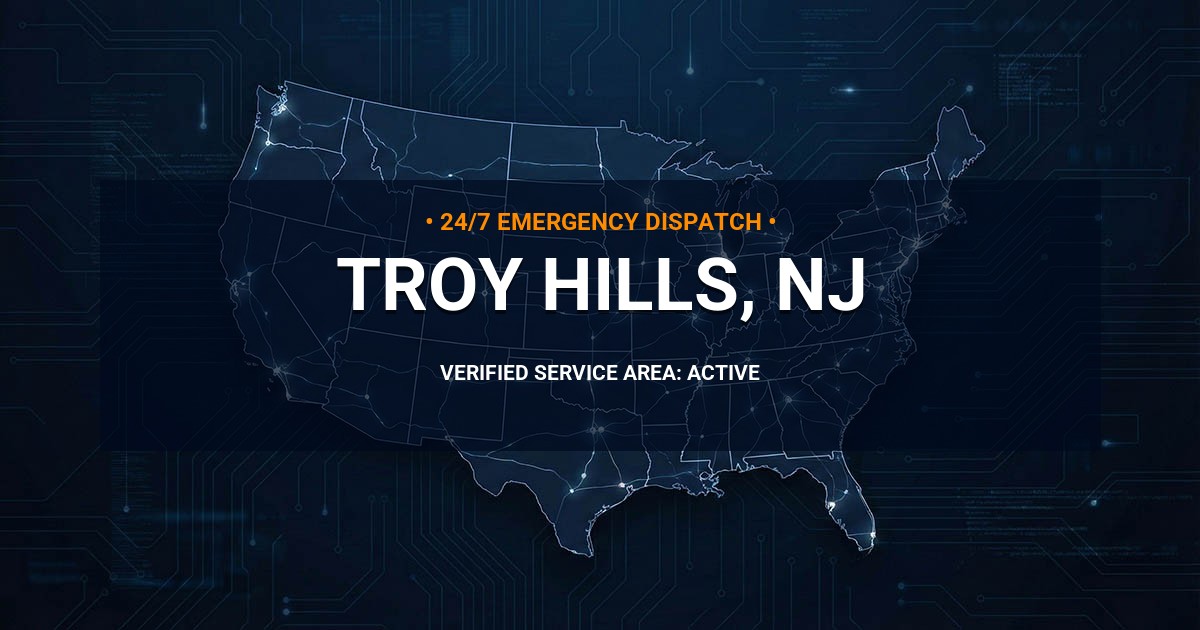 Emergency Plumbing Dispatch Map for Plumbing Services: Troy Hills, NJ