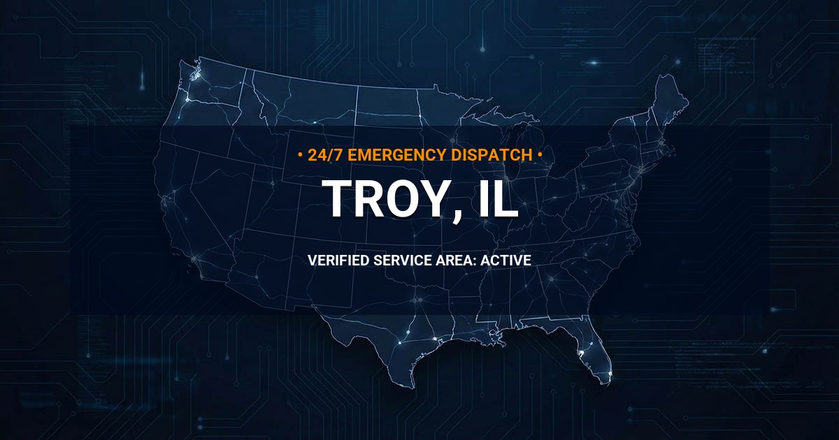 Emergency Plumbing Dispatch Map for Plumbing Services: Troy, IL