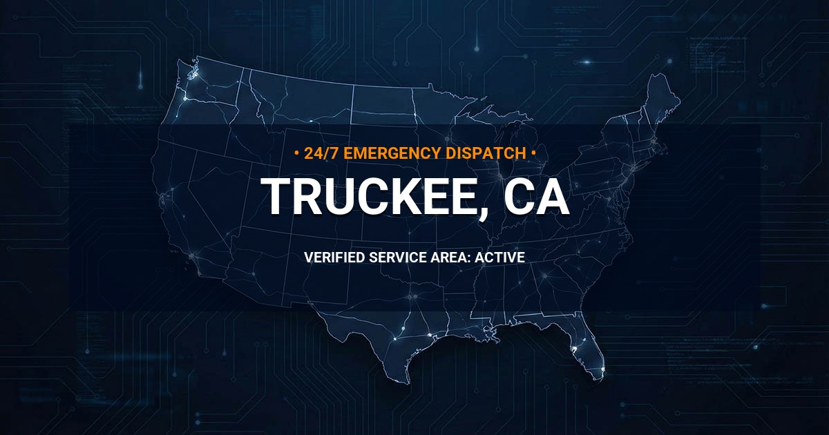 Emergency Plumbing Dispatch Map for Plumbing Services: Truckee, CA