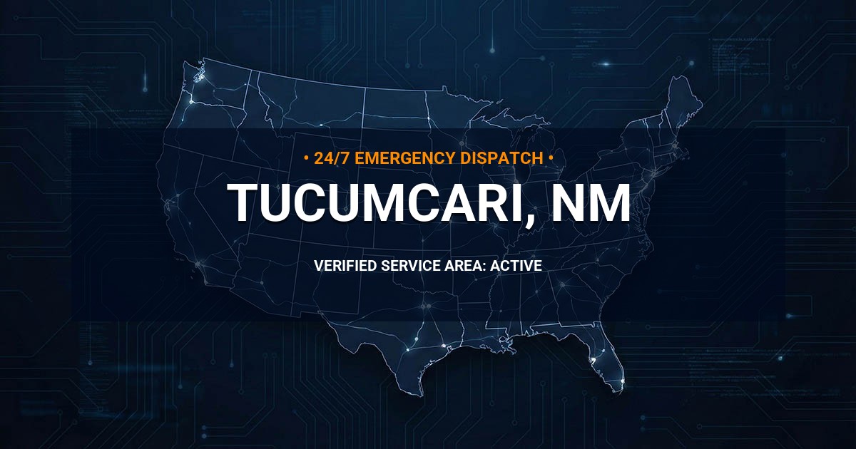 Emergency Plumbing Dispatch Map for Plumbing Services: Tucumcari, NM