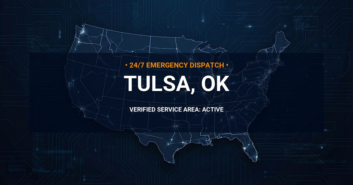 Emergency Plumbing Dispatch Map for Plumbing Services: Tulsa, OK
