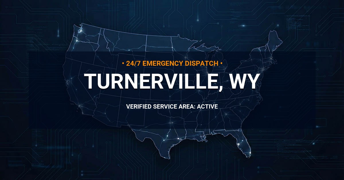 Emergency Plumbing Dispatch Map for Plumbing Services: Turnerville, WY