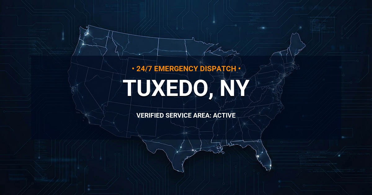 Emergency Plumbing Dispatch Map for Plumbing Services: Tuxedo, NY
