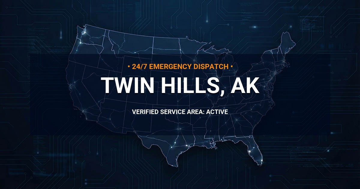 Emergency Plumbing Dispatch Map for Plumbing Services: Twin Hills, AK
