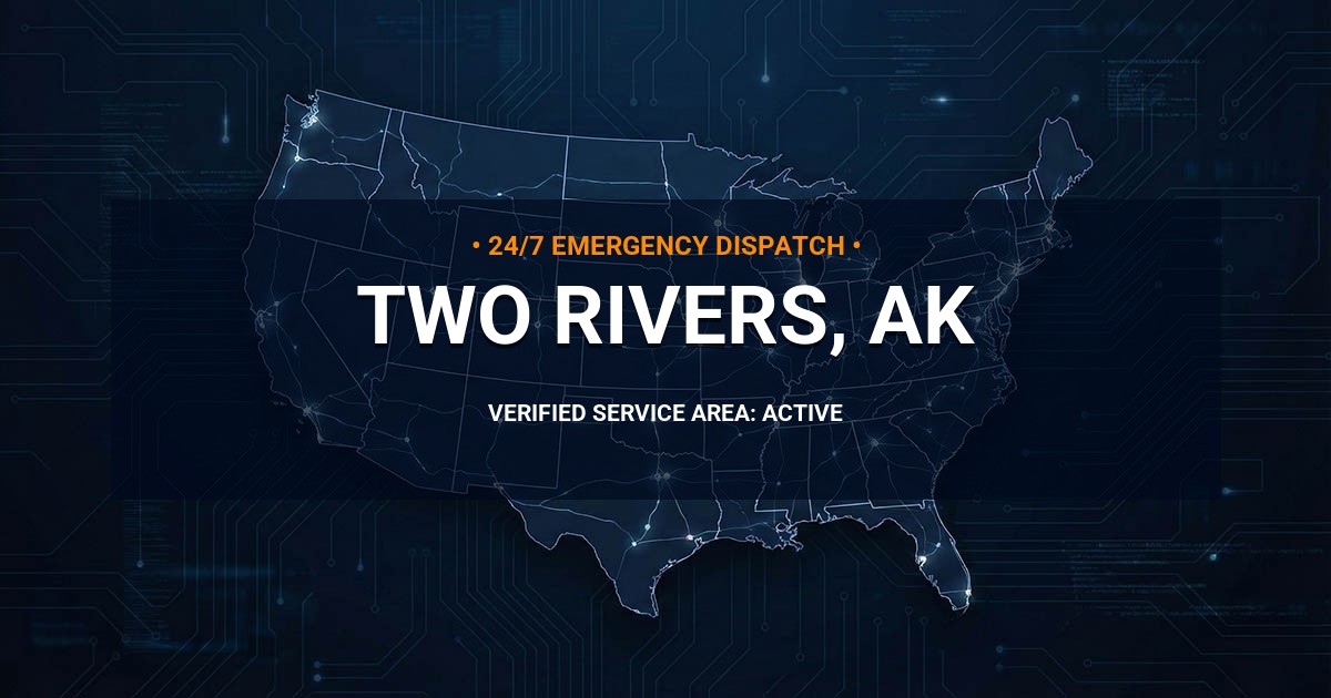Emergency Plumbing Dispatch Map for Plumbing Services: Two Rivers, AK