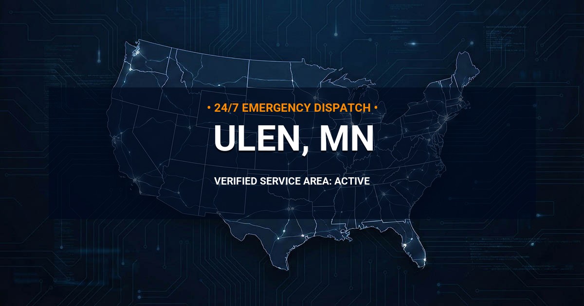 Emergency Plumbing Dispatch Map for Plumbing Services: Ulen, MN