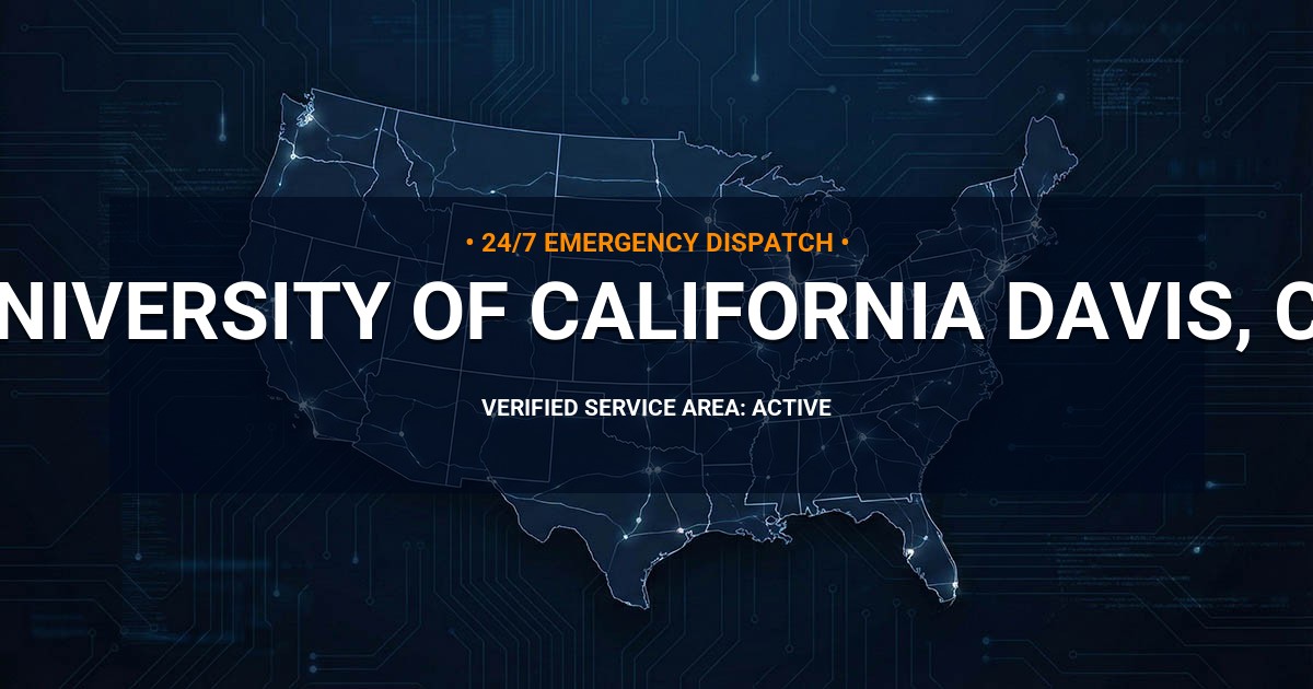 Emergency Plumbing Dispatch Map for Plumbing Services: University of California-Davis, CA