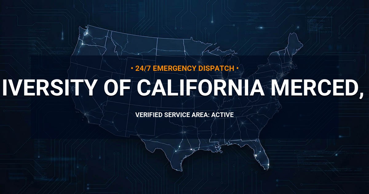 Emergency Plumbing Dispatch Map for Plumbing Services: University of California-Merced, CA