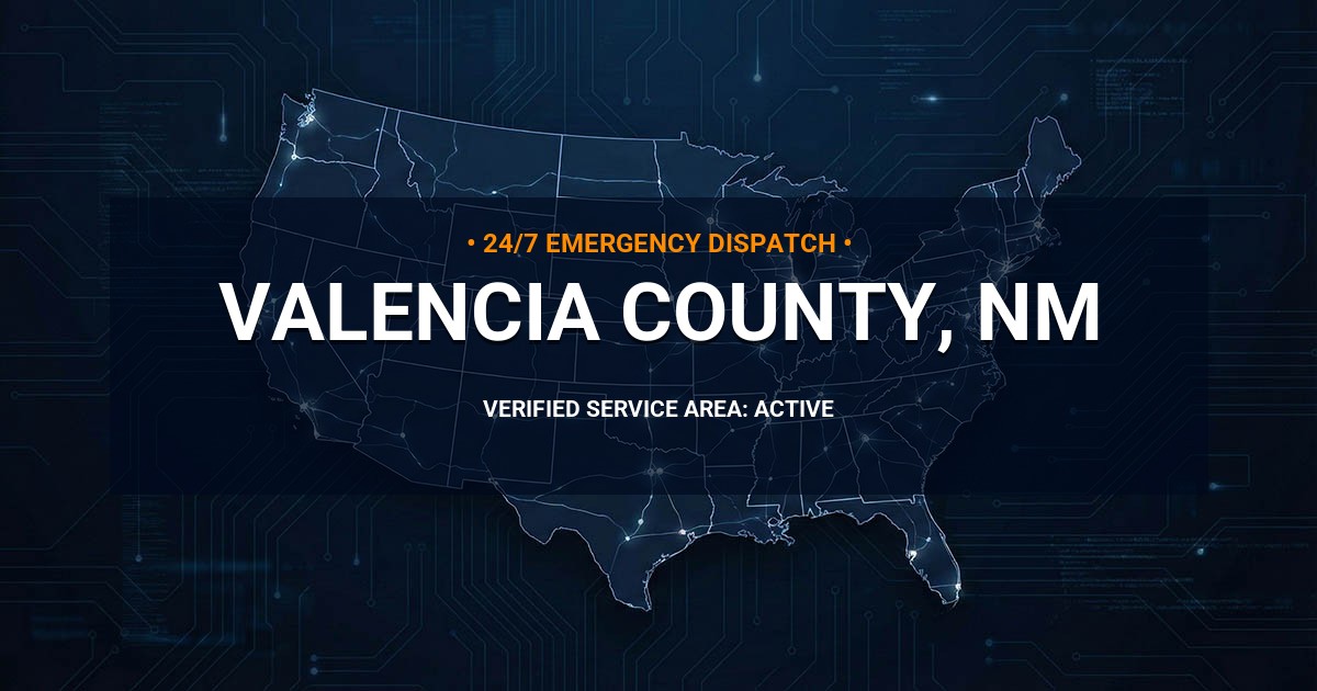 Emergency Plumbing Dispatch Map for Valencia County Plumbing Logistics