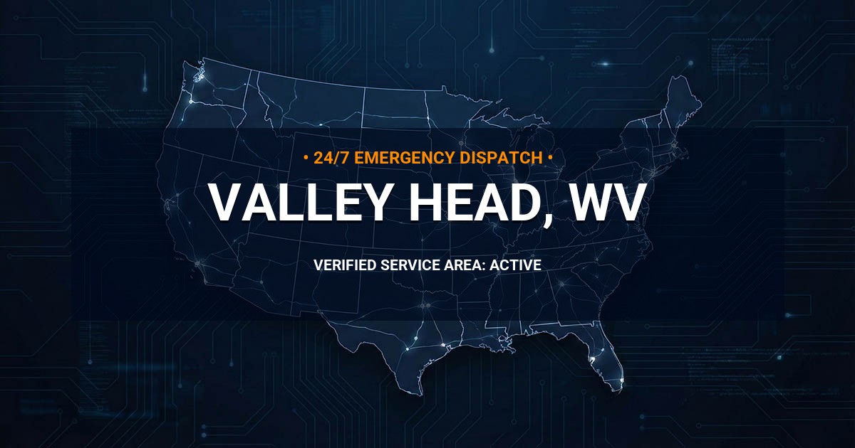 Emergency Plumbing Dispatch Map for Plumbing Services: Valley Head, WV