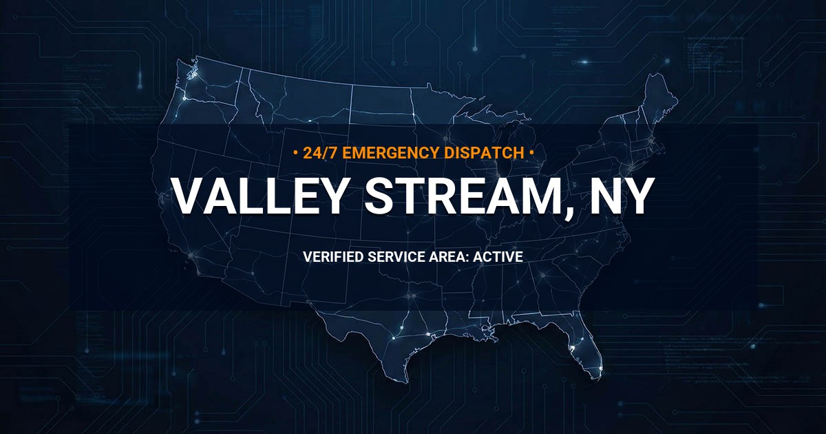 Emergency Plumbing Dispatch Map for Plumbing Services: Valley Stream, NY