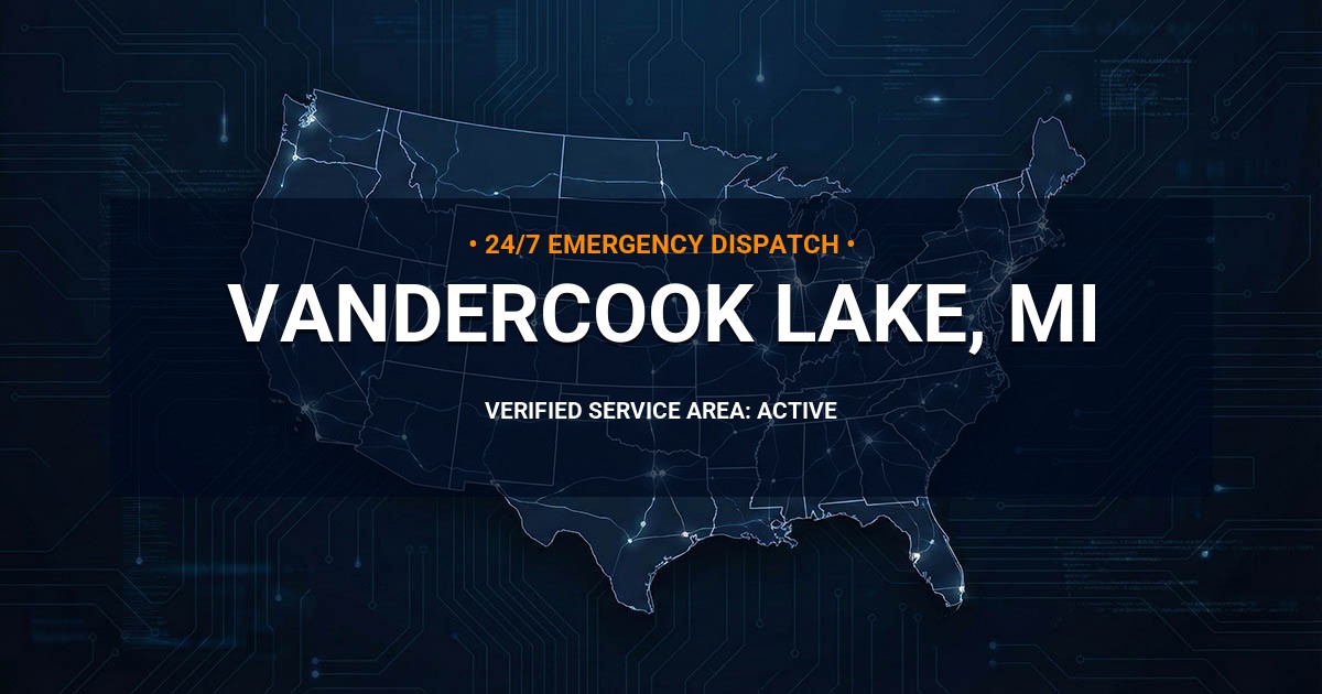 Emergency Plumbing Dispatch Map for Plumbing Services: Vandercook Lake, MI