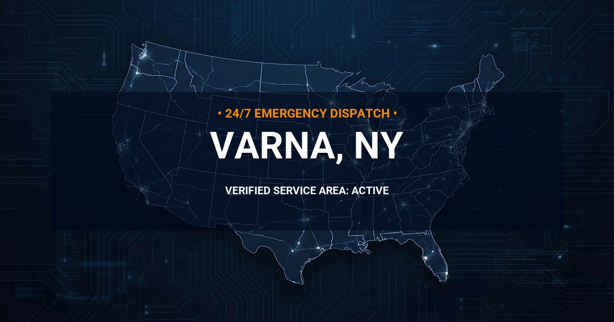 Emergency Plumbing Dispatch Map for Plumbing Services: Varna, NY