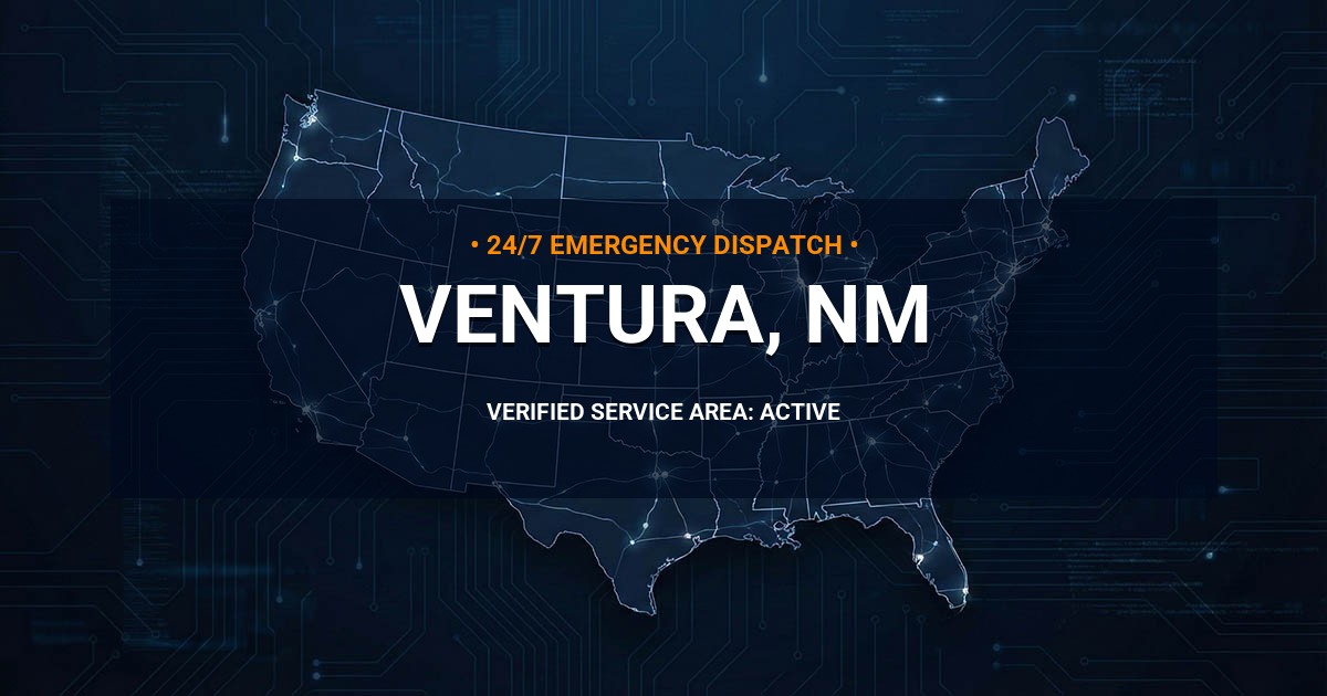 Emergency Plumbing Dispatch Map for Plumbing Services: Ventura, NM