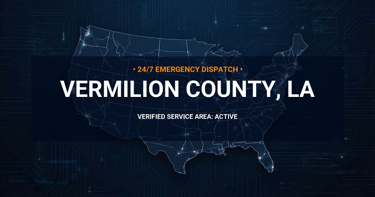 Emergency Plumbing Dispatch Map for Vermilion County Plumbing Logistics