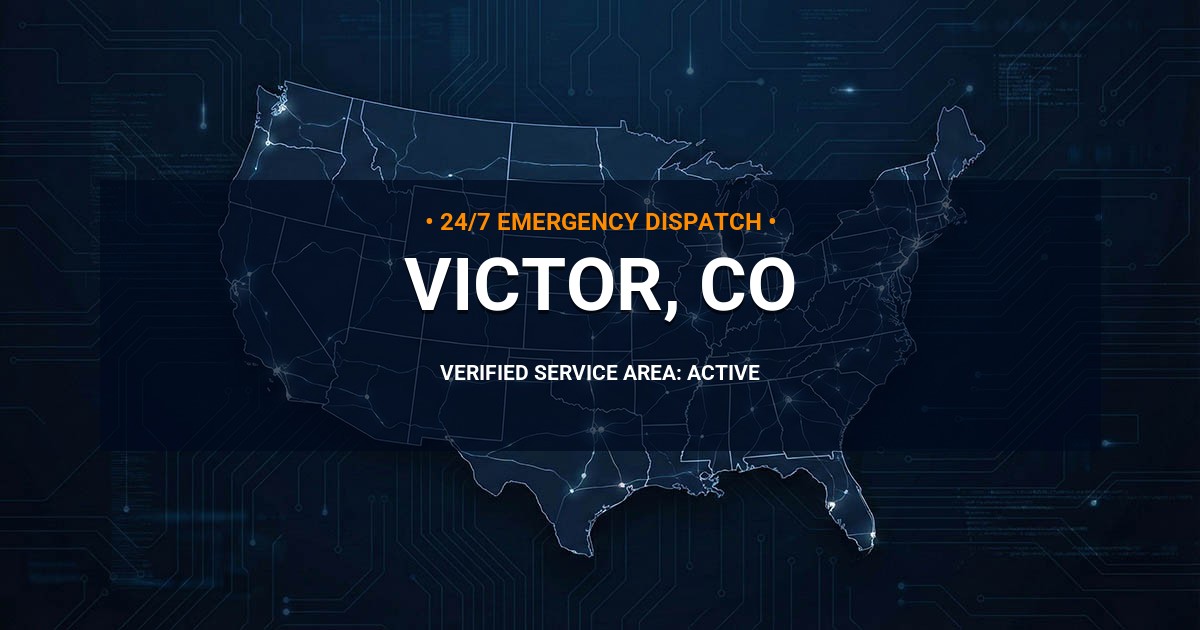 Emergency Plumbing Dispatch Map for Plumbing Services: Victor, CO