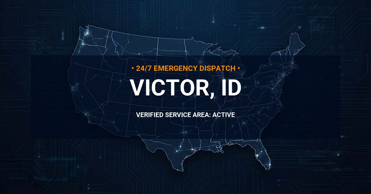 Emergency Plumbing Dispatch Map for Plumbing Services: Victor, ID
