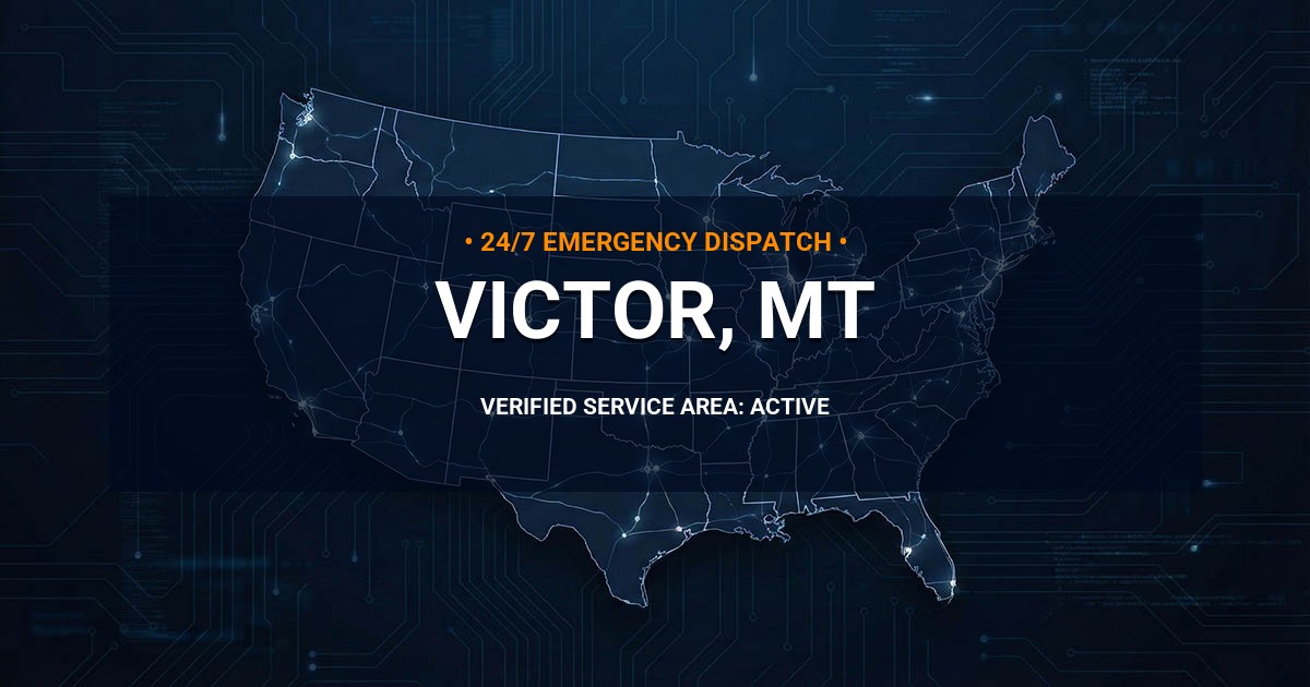 Emergency Plumbing Dispatch Map for Plumbing Services: Victor, MT