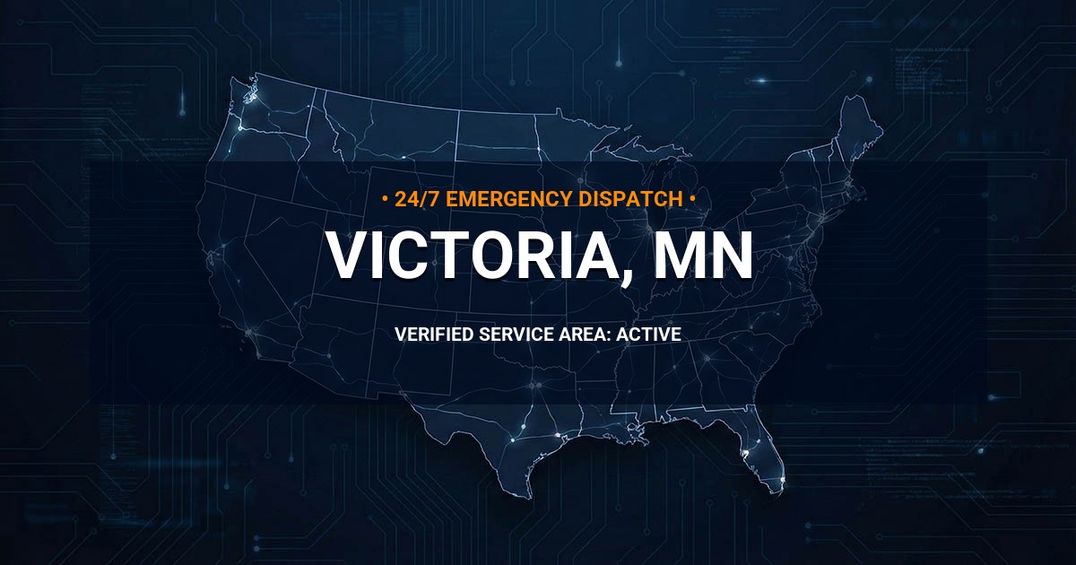 Emergency Plumbing Dispatch Map for Plumbing Services: Victoria, MN