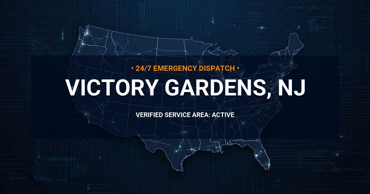 Emergency Plumbing Dispatch Map for Plumbing Services: Victory Gardens, NJ