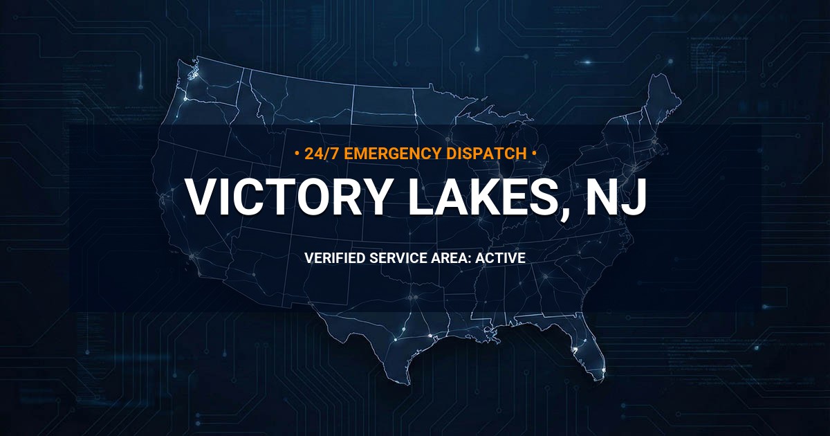 Emergency Plumbing Dispatch Map for Plumbing Services: Victory Lakes, NJ